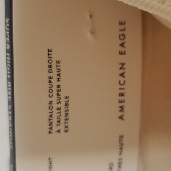 AE Stretch Super High-Waisted Straight Jean in Cream Size 0 / 25W - Picture 9 of 14